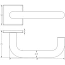 CR-106 Satin Brass Unsprung Square Rose Door Handle - CR-106B2SB - Choice Handles