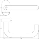 CR-106 Black Multi Point Oval Rose Door Handle - CR-106C4MB - Choice Handles