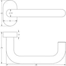 CR-106 Satin Brass Multi Point Oval Rose Door Handle - CR-106C4SB - Choice Handles