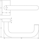 CR-106 Black Multi Point Rectangular Rose Door Handle - CR-106D4MB - Choice Handles