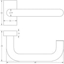 CR-106 Satin Brass Multi Point Rectangular Rose Door Handle - CR-106D4SB - Choice Handles