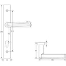 CR-107 Satin Stainless Steel Multi Point Backplate Door Handle - CR-107G4SSS - Choice Handles