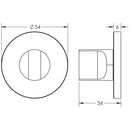 CR-802 Satin Stainless Steel Thumb Turn & Lock Round Rose - CR-802A7SSS - Choice Handles