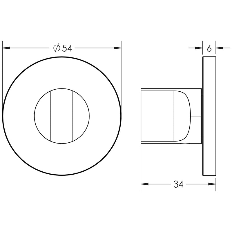 CR-802 Satin Stainless Steel Thumb Turn & Lock Round Rose - CR-802A7SSS