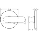 CR-803 Satin Brass Thumb Turn & Lock Round Rose w/ Indicator - CR-803AJ7SB - Choice Handles