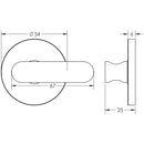CR-803 Black Thumb Turn & Lock Round Rose - CR-803A7MB - Choice Handles