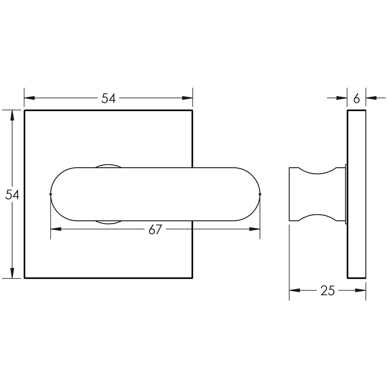 CR-803 Satin Brass Thumb Turn & Lock Square Rose - CR-803B7SB - Choice Handles