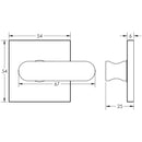 CR-803 Satin Brass Thumb Turn & Lock Square Rose w/ Indicator - CR-803BK7SB - Choice Handles