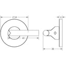 CR-804 Black Thumb Turn & Lock Round Rose - CR-804A7MB - Choice Handles