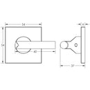 CR-804 Black Thumb Turn & Lock Square Rose - CR-804B7MB - Choice Handles