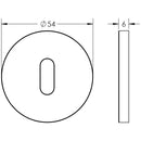 CR-R10 Satin Brass Standard Keyway Round Rose Escutcheon - CR-R10SB - Choice Handles