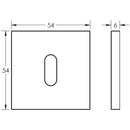 CR-T10 Satin Stainless Steel Standard Keyway Square Rose Escutcheon - CR-T10SSS - Choice Handles