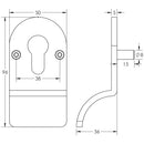 Cylinder Pull Lug Fixed Satin Stainless Steel - CRES1602SSS - Choice Handles