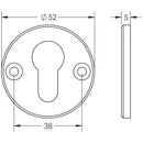 CRES Satin Stainless Steel Euro Escutcheon Face Fixed - CRES1651SSS - Choice Handles