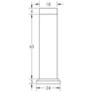 CRES Black Wall Mounted Door Stop - CRES2051MB - Choice Handles