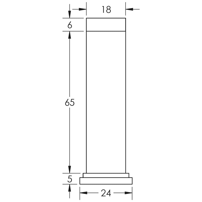 CRES Satin Stainless Steel Wall Mounted Door Stop - CRES2051SSS - Choice Handles