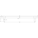 CRES 425mm Bolt Through Dark Bronze T-Bar Pull Handle - CRES3001DB - Choice Handles