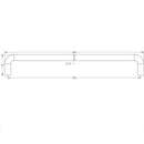 CRES 425mm Bolt Through Dark Bronze D Shape Pull Handle - CRES3002DB - Choice Handles