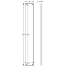 CRES Black Push Plate - CRES3501MB - Choice Handles
