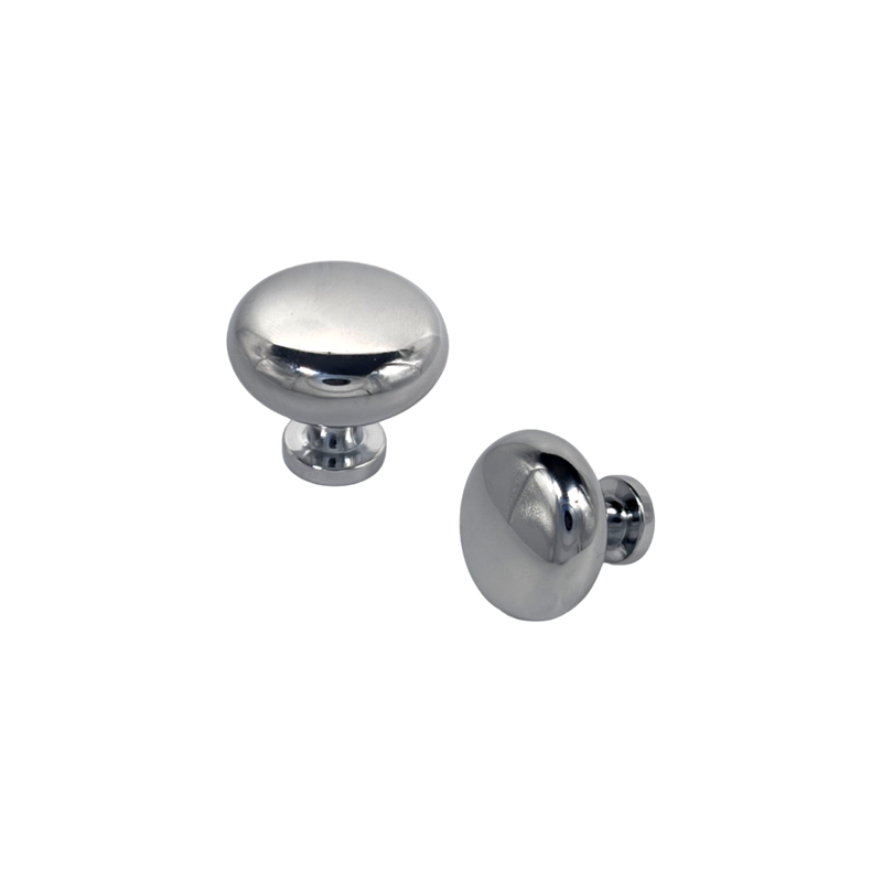 Forge & Finish - Round Cupboard Knob - 30mm - Polished Chrome