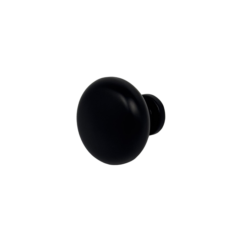 Forge & Finish - Round Cupboard Knob - 30mm - Matt Black