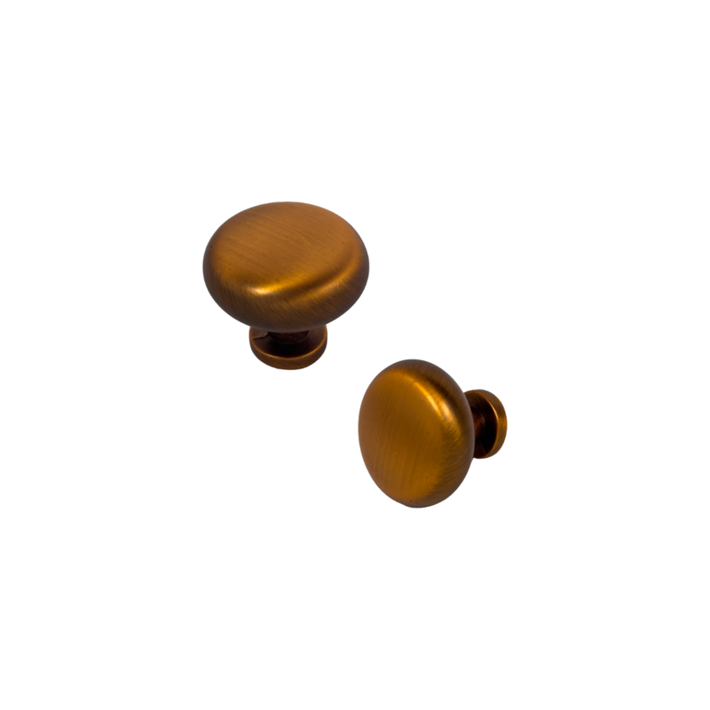 Forge & Finish - Round Cupboard Knob - 30mm - Oil Rubbed Copper