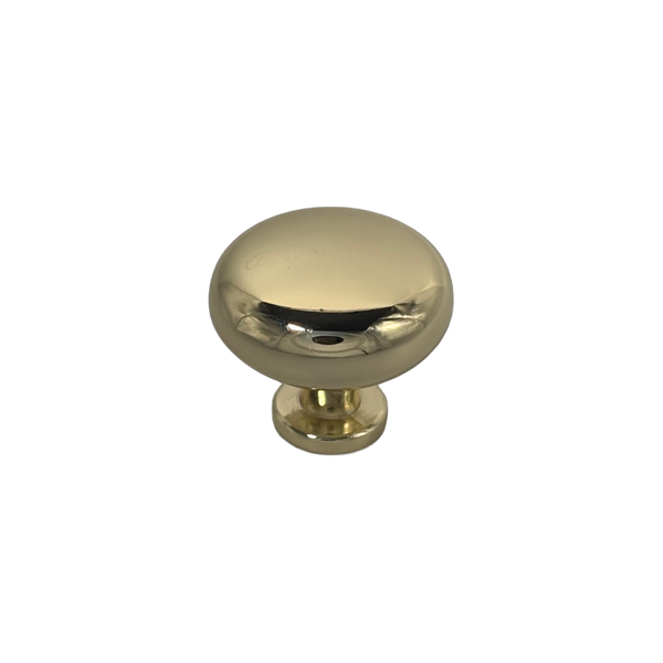 Forge & Finish - Round Cupboard Knob - 30mm - Polished Brass