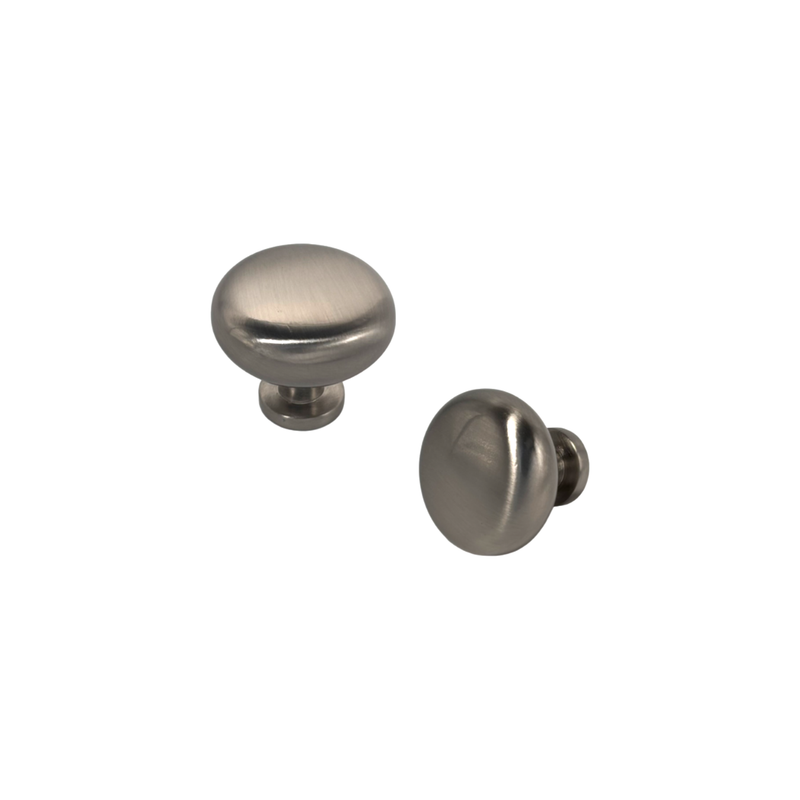 Forge & Finish - Round Cupboard Knob - 30mm - Satin Nickel