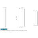 Eurospec - 19mm D Pull Handle 600mm Centres - Satin Stainless Steel - CSD1600SSS - Choice Handles