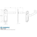 Eurospec - Safety Lever on Inner Backlate - Satin Stainless Steel - CSLP1190SSS - Choice Handles