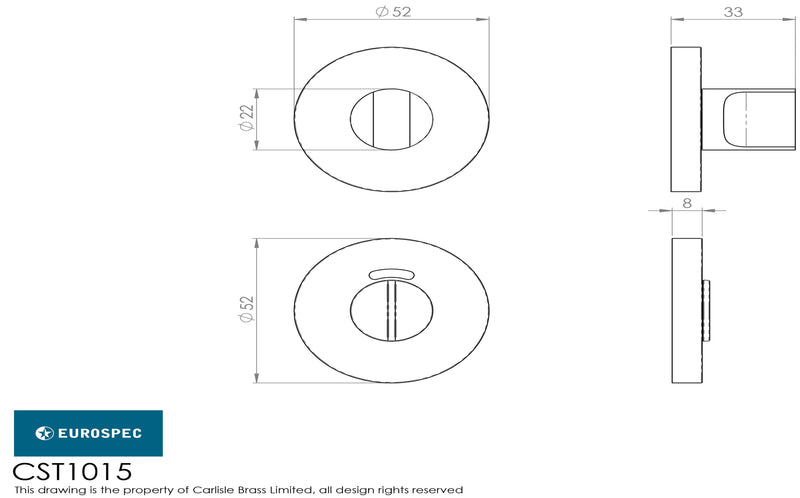 Eurospec - Thumbturn and Release  - Matt Black - CST1015MB