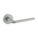 CleanTouch Anti-Bac Forme Milly Lever Door Handle on Minimal Round Rose - Satin Chrome - CTFMR133SC - Choice Handles