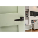 CleanTouch Anti-Bac Forme Asti Lever Door Handle on Minimal Square Rose - Matt Black - CTFMS254MB - Choice Handles