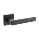 CleanTouch Anti-Bac Forme Asti Lever Door Handle on Minimal Square Rose - Matt Black - CTFMS254MB - Choice Handles
