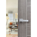 CleanTouch Anti-Bac Forme Asti Lever Door Handle on Minimal Square Rose - Satin Chrome - CTFMS254SC - Choice Handles