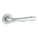 CleanTouch Anti-Bac RTD Safety Lever on Round Rose - Satin Stainless Steel - CTLOR19RTDSSS - Choice Handles