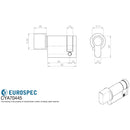 Eurospec - Euro Single Thumbturn 45mm - Polished Chrome - CYA70445PC - Choice Handles