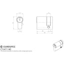 Eurospec - Euro Single Cylinder 40mm (30/10mm) - Satin Chrome - CYA71140SC - Choice Handles