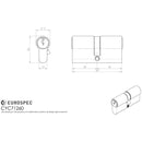 Eurospec - Contract Range 5 Pin Euro Double Cylinder 60mm (30/30mm) - Nickel Plate - CST1015MB - Choice Handles