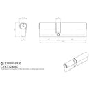 Eurospec - Mpx6 Euro Double Cylinder 40/60mm Ktd - Satin Chrome - CYX7124060SC - Choice Handles