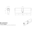 Eurospec - Mpx6 Euro Double Cylinder 45/50mm Ktd - Polished Brass - CYX7124550PB - Choice Handles