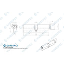 Eurospec - Mpx6 Euro Cylinder & Turn 100mm Ktd - Polished Brass - CYX713100PB - Choice Handles