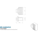 Eurospec - Large Thumbturn with grip to suit Cylinder - Satin Chrome - CYZ70009PC - Choice Handles