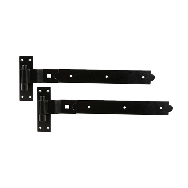 Spira Brass - Hook and Band Hinge - Cranked 12" - 300mm  - Black - 7178 - Choice Handles