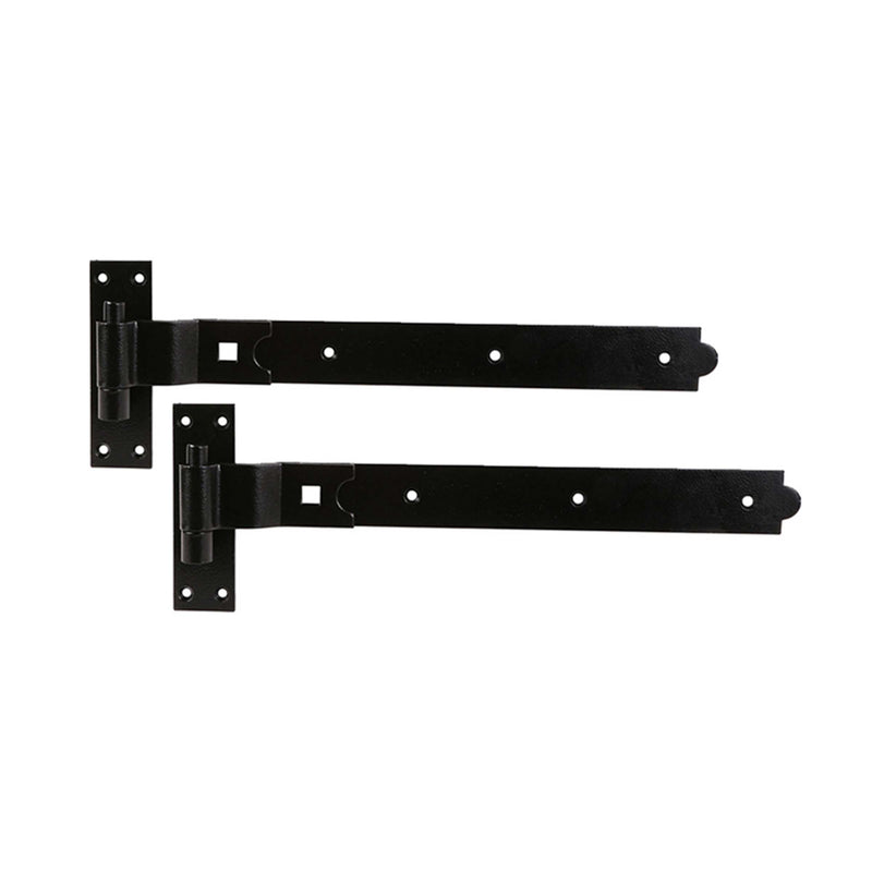 Spira Brass - Hook and Band Hinge - Cranked 12" - 300mm  - Black - 7178 - Choice Handles