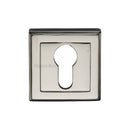 Heritage Brass Euro Profile Cylinder Escutcheon Polished Nickel finish - DEC7020-PNF - Choice Handles
