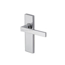 Heritage Brass Door Handle Lever Latch Delta Design Polished Chrome finish - DEL6010-PC - Choice Handles