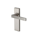 Heritage Brass Door Handle Lever Latch Delta Design Satin Nickel finish - DEL6010-SN - Choice Handles