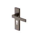 Heritage Brass Door Handle for Euro Profile Plate Delta Design Matt Bronze finish - DEL6048-MB - Choice Handles