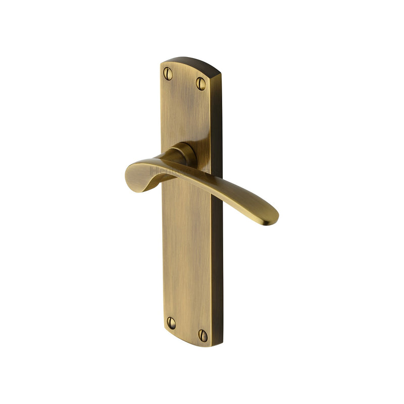 Heritage Brass Door Handle Lever Latch Diplomat Design Antique Brass finish - DIP7810-AT - Choice Handles